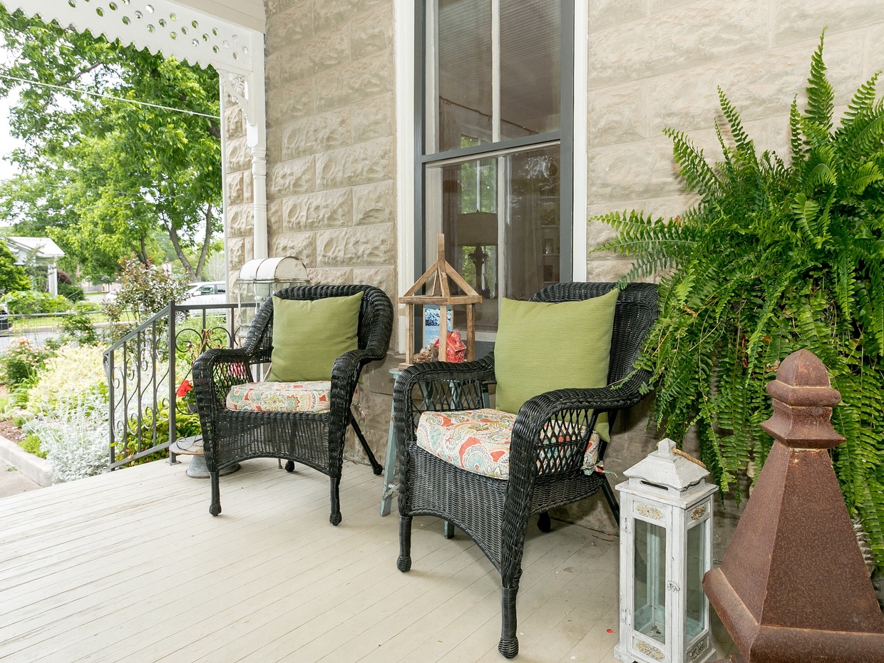 Comfortable porch seating