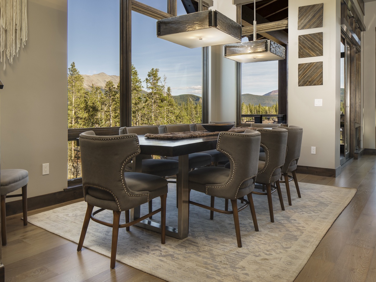 Dining Room and Deck views in Breceknridge Luxury Vacation Rental
