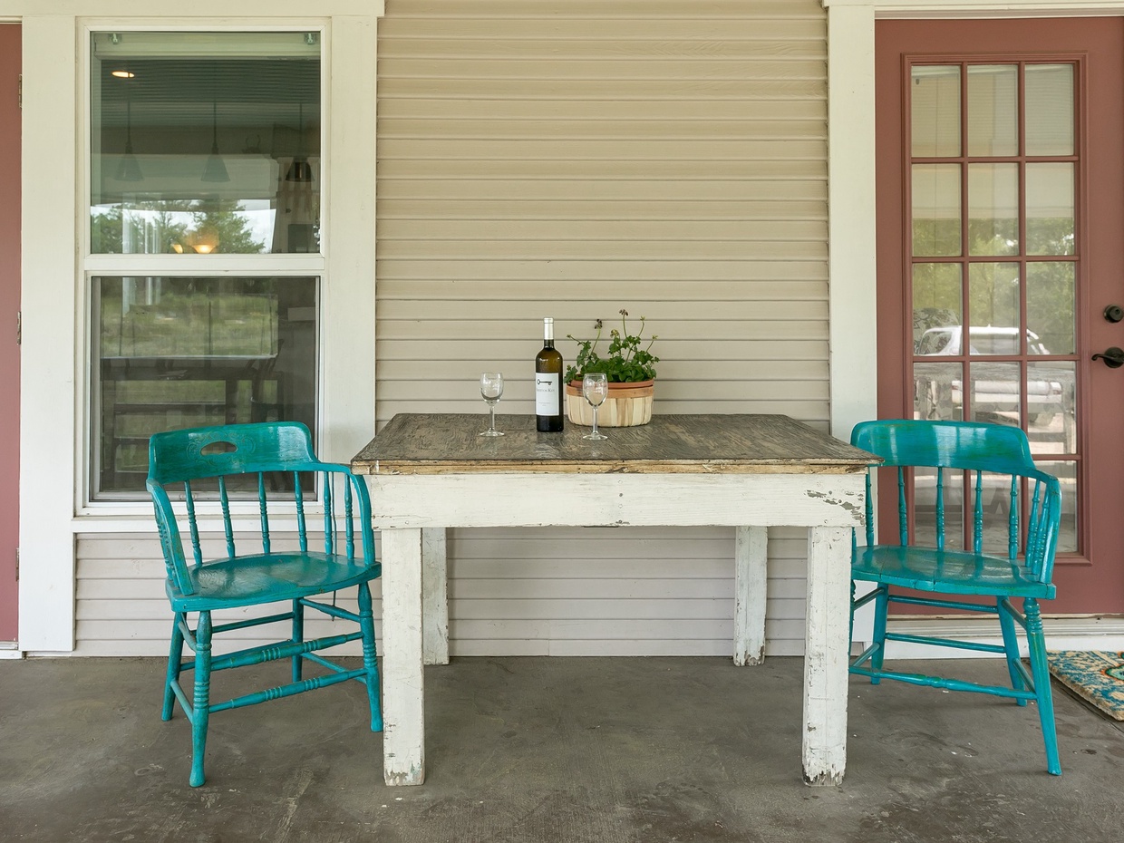 Enjoy a meal or a refreshing drink on the front porch