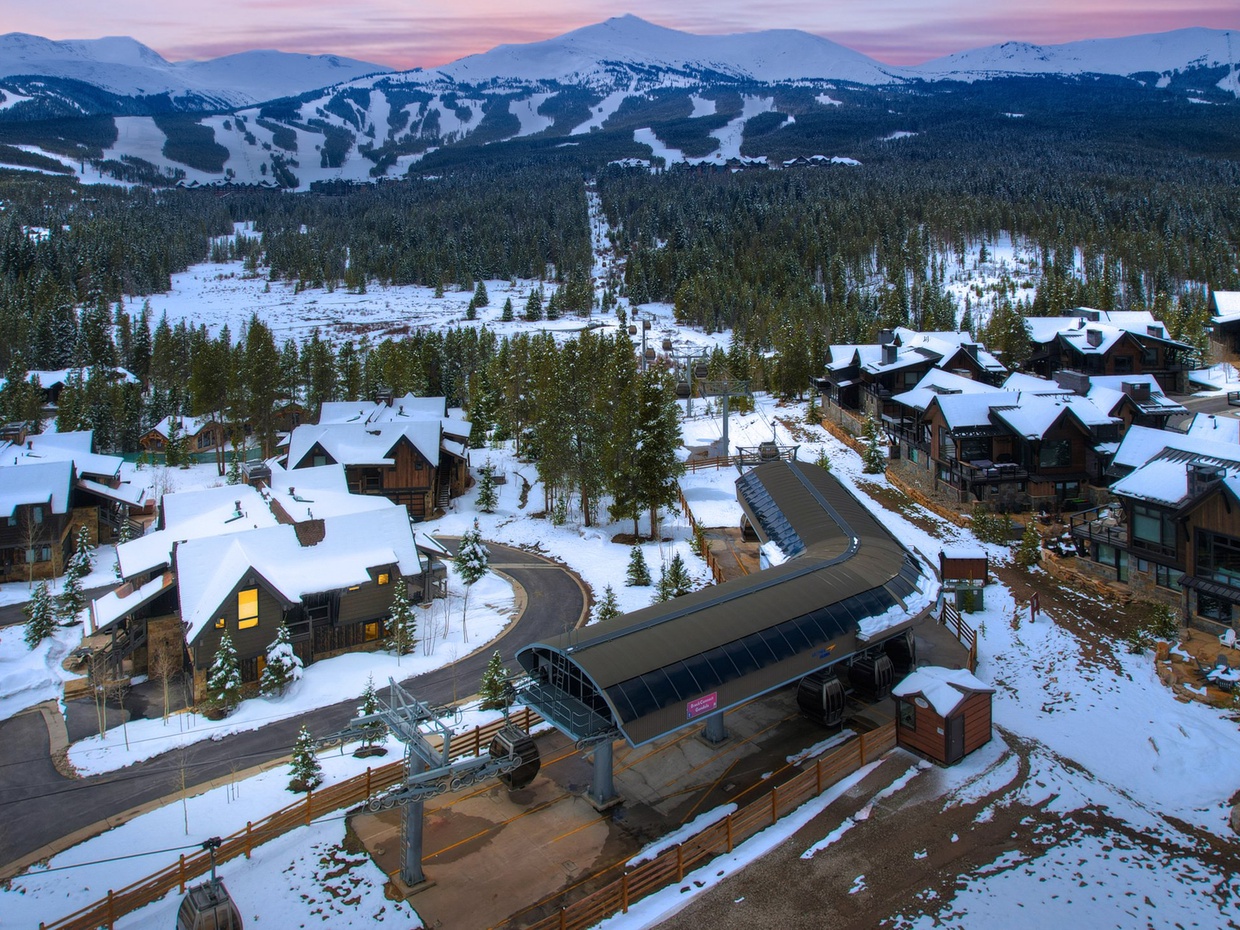 BreckConnect Gondola going by Breckenridge Luxury Vacation Rental