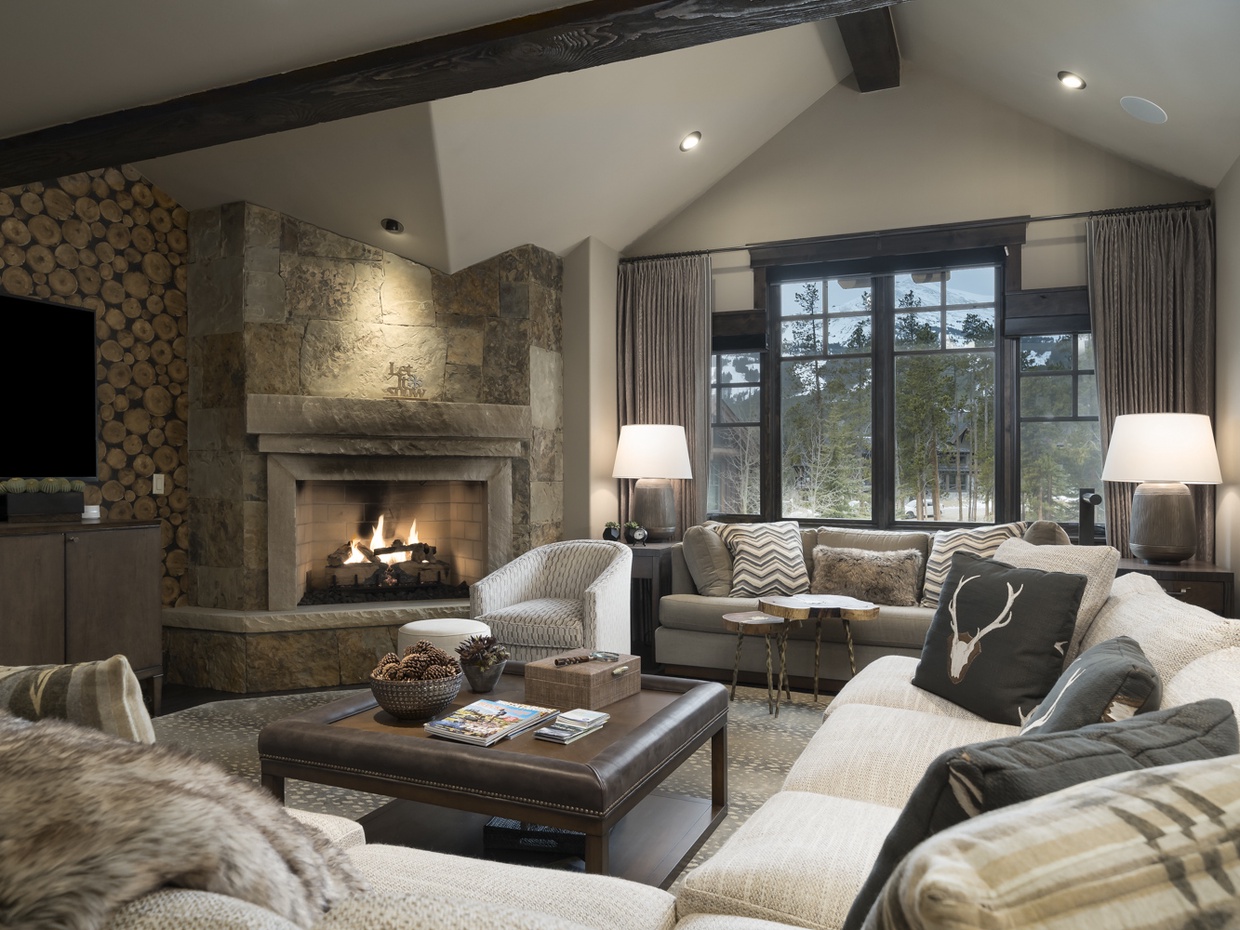 Living Area of Luxury Breckenridge Vacation Ski Rental