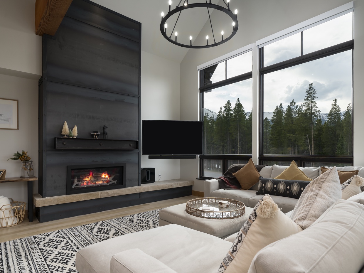 Gas fireplace in the Great Room