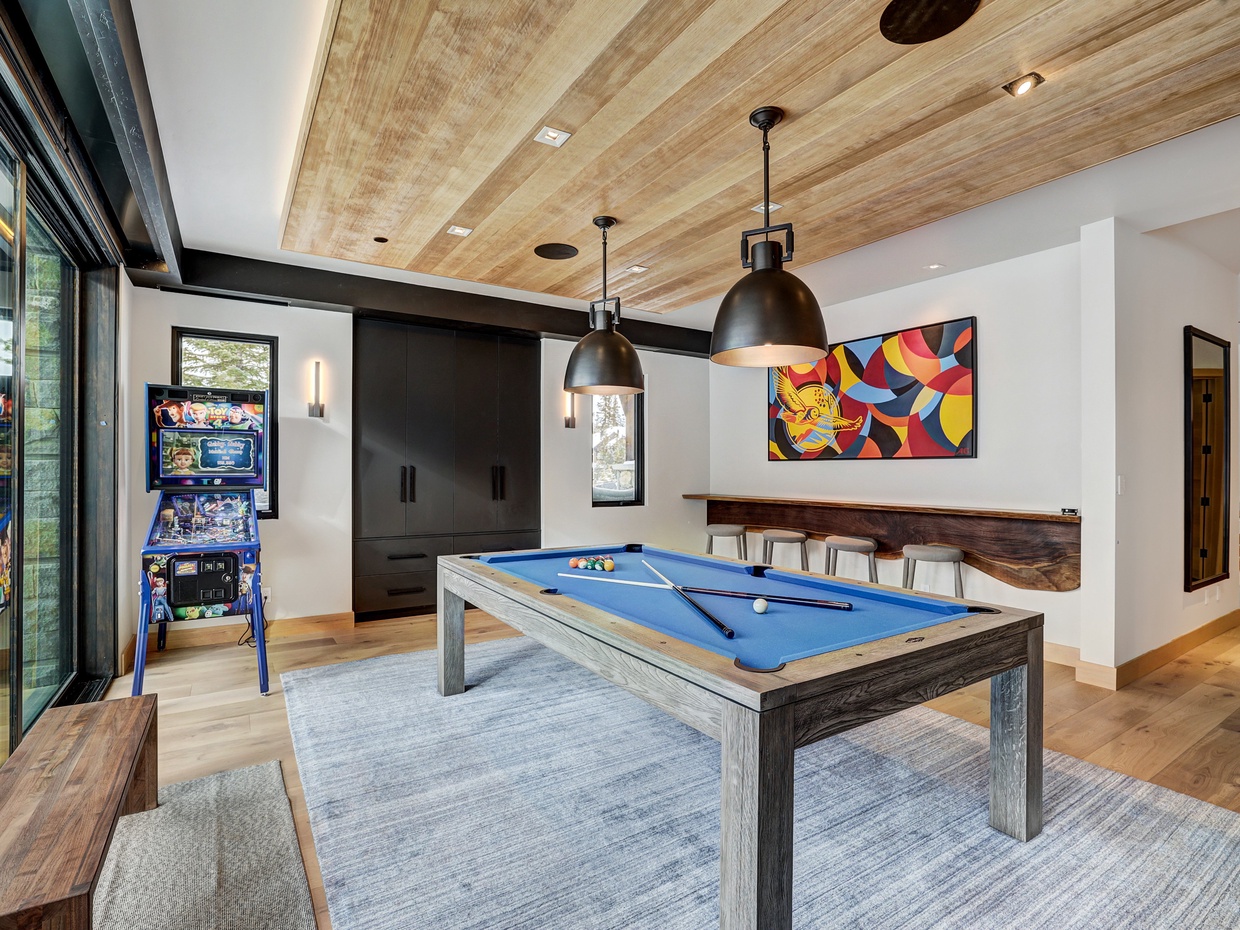 Game Room with Pool Table