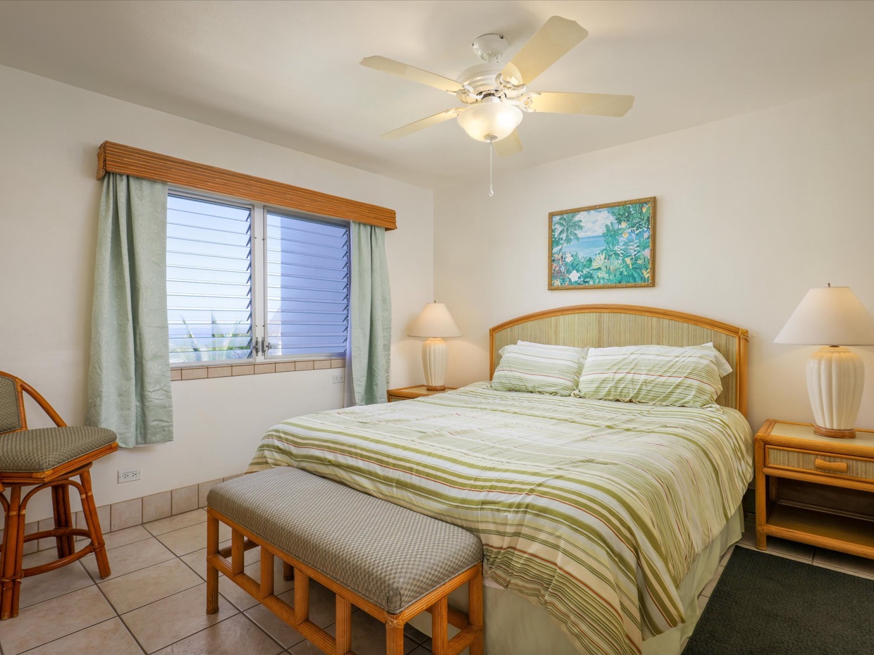 Comfy king-size bed with foam topper