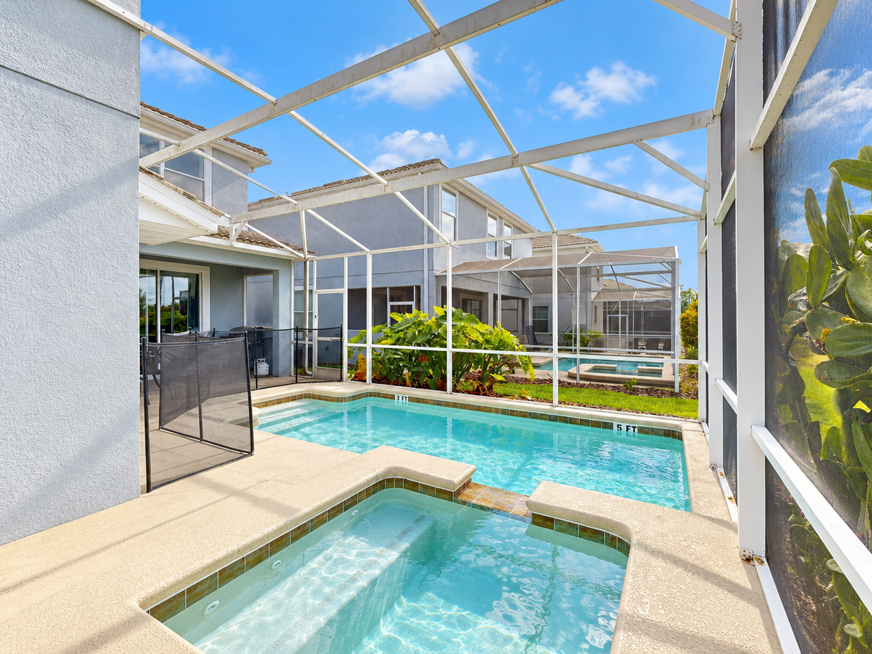 Enjoy your own private pool and spillover spa in sunny Orlando.