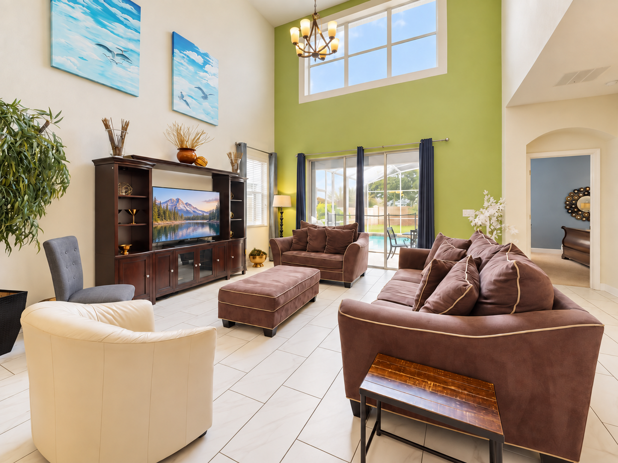 Room for everyone to unwind after a day of Orlando adventures.