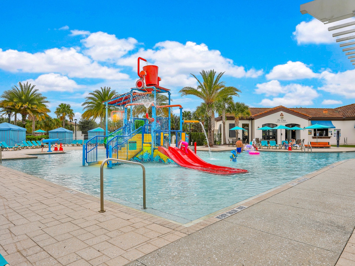 Let your children enjoy at the splash pad while you relax by the pool.