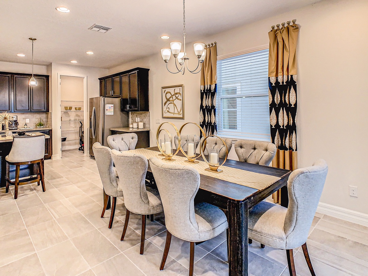 Dining area with seating for 8