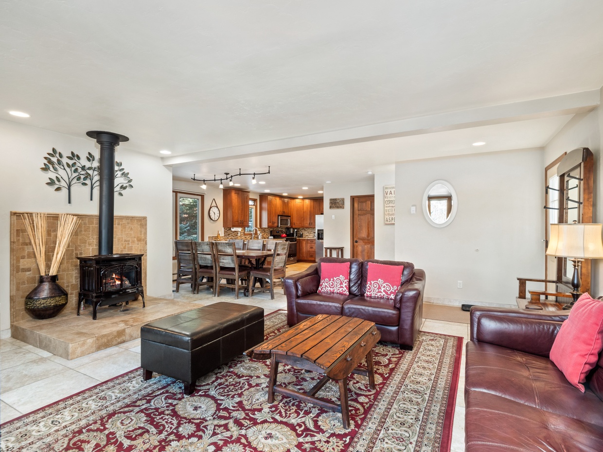 Living Room with Leather Seating