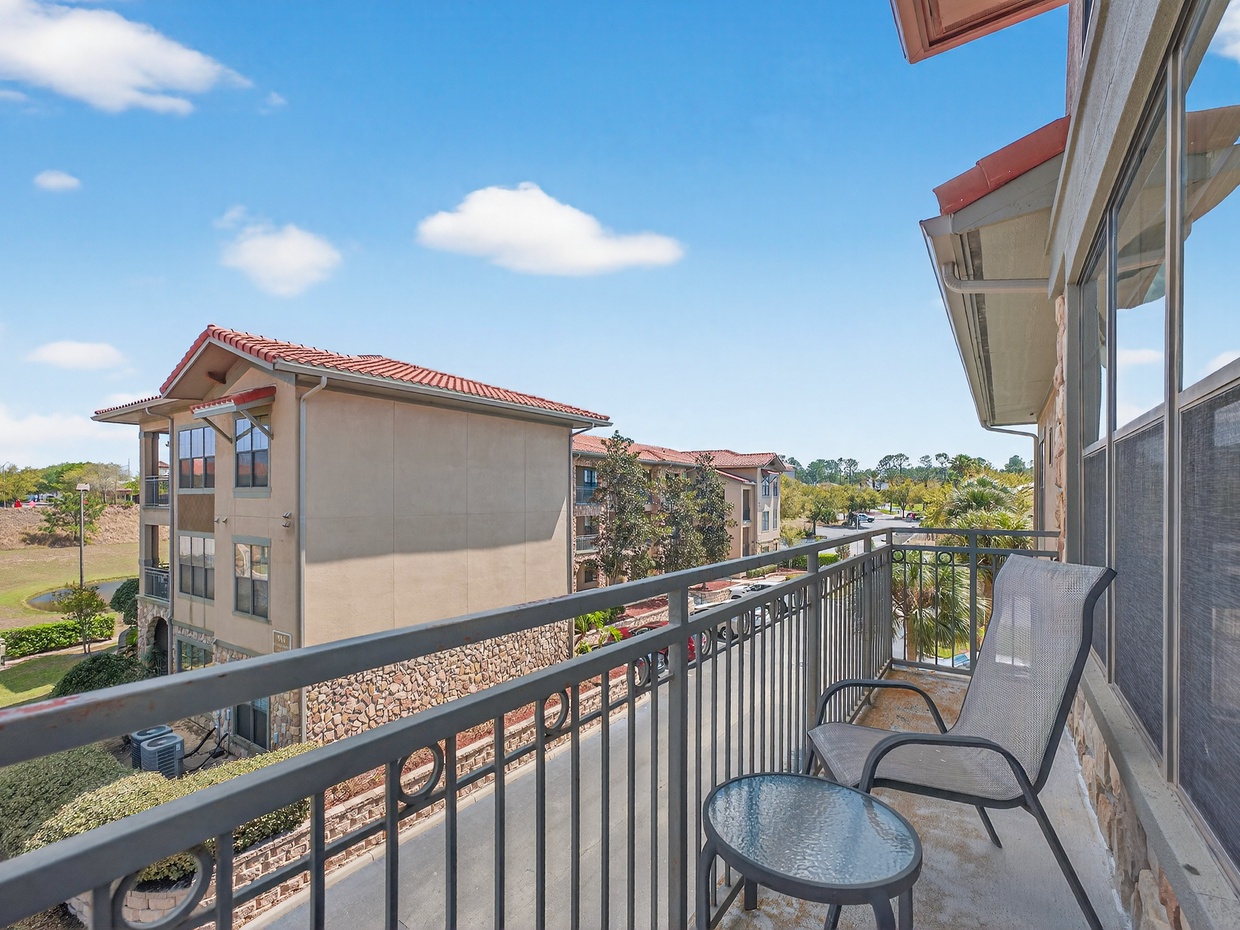 Enjoy beautiful views from your private balcony.