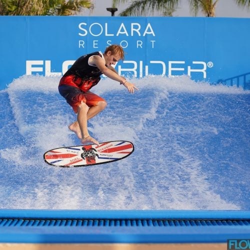 Fan of surfing? Try out Solara's wave simulator and show off your skills! (Resort charges $35 per person)