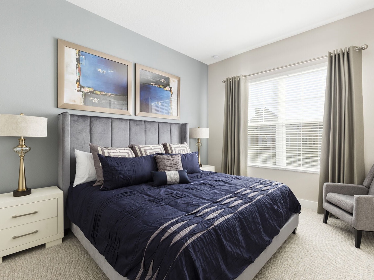 Rest in our High Quality beds, right after a long day in the parks! (which are really close to our home!)