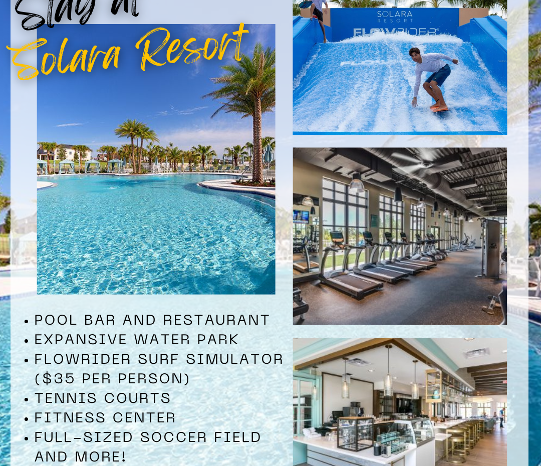 Located in Solara Resort, a full-access resort with incredible amenities to enjoy your vacations to the max.