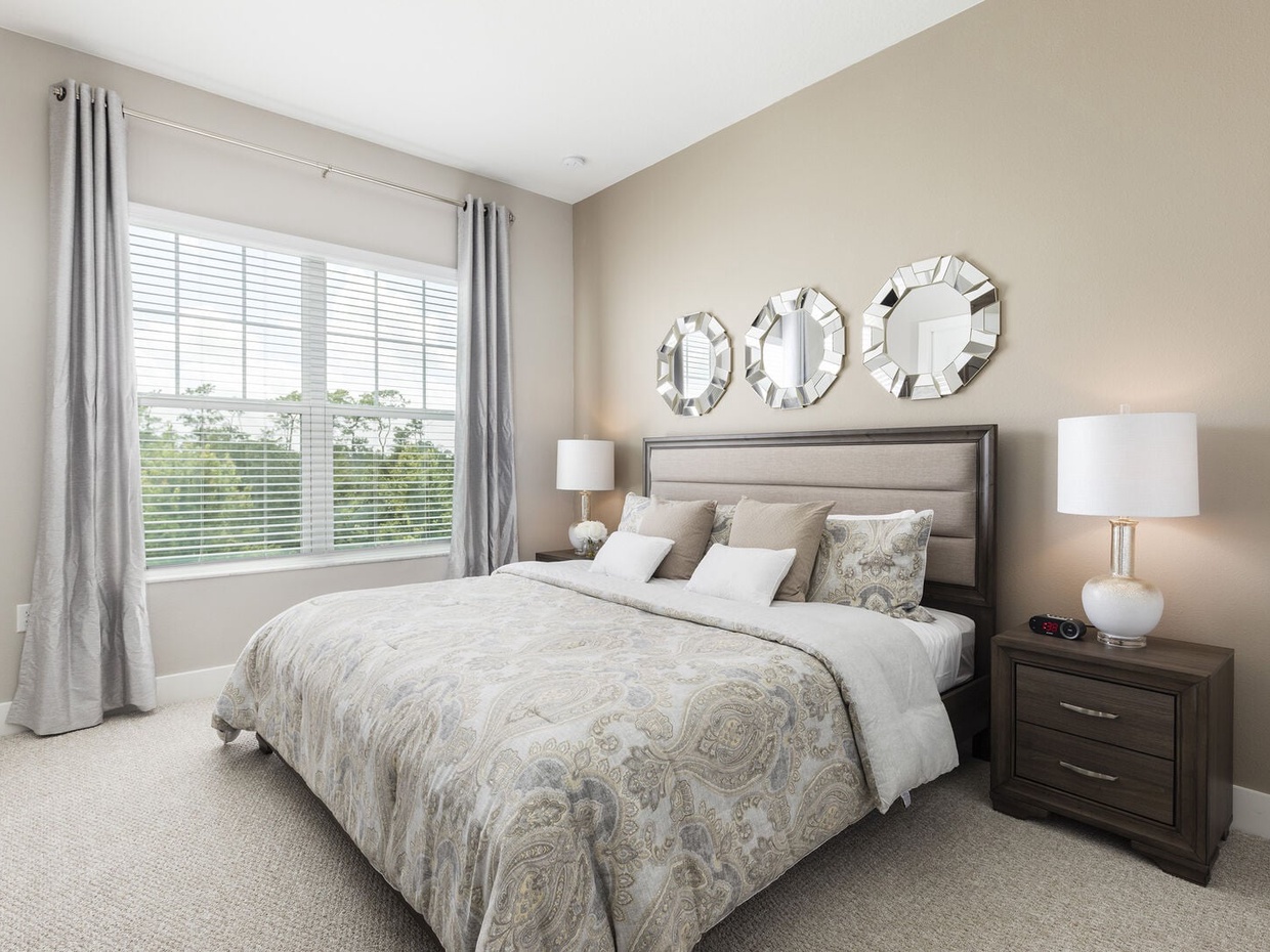 Rest in our High Quality beds, right after a long day in the parks! (which are really close to our home!)