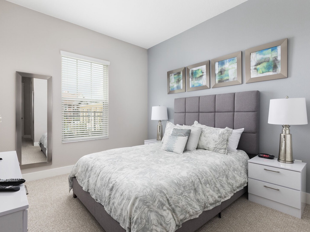 Rest in our High Quality beds, right after a long day in the parks! (which are really close to our home!)