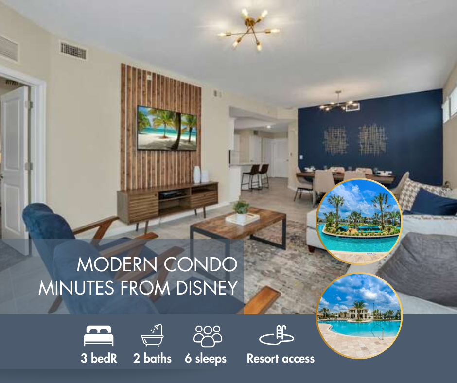 3-bedroom, 2-bathroom condo at Storey Lake Resort with access to resort amenities.