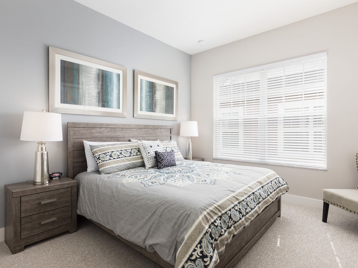 Rest in our High Quality beds, right after a long day in the parks! (which are really close to our home!)