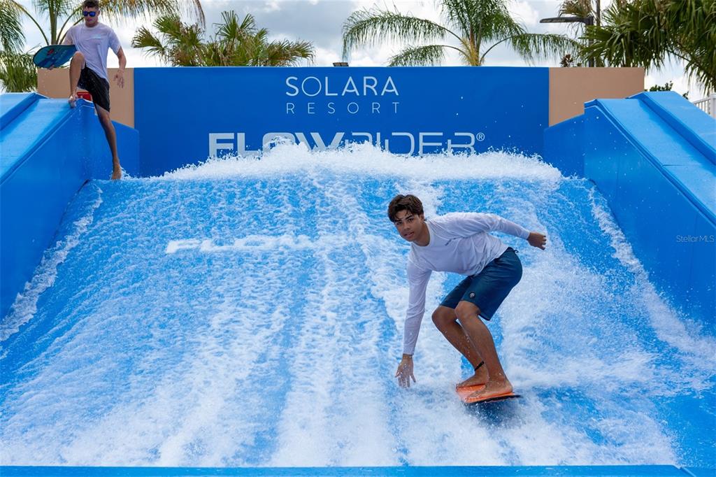 Fan of surfing? Try out Solara's wave simulator and show off your skills! (Resort charges $35 per person)