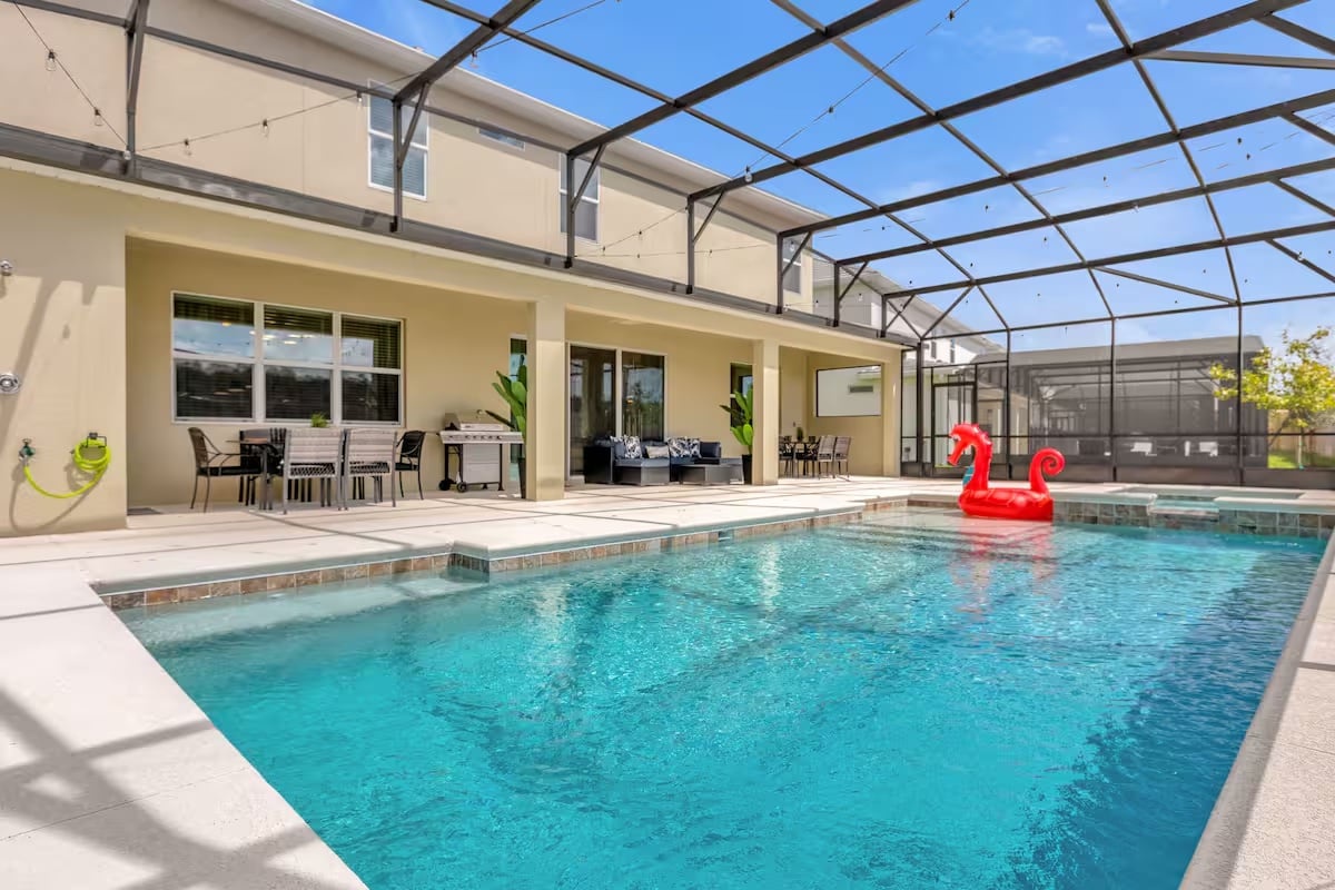 Step outside to your own private pool, perfect for cooling off, soaking up the Florida sunshine, or relaxing after a busy day.