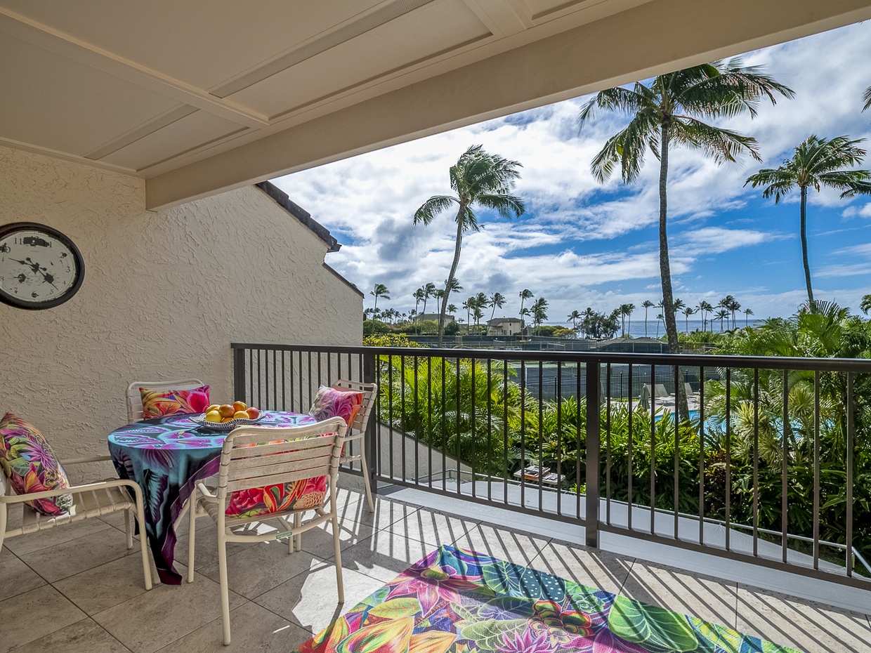 Private ocean view lanai | Kahala 123 | Poipu Vacation Rentals