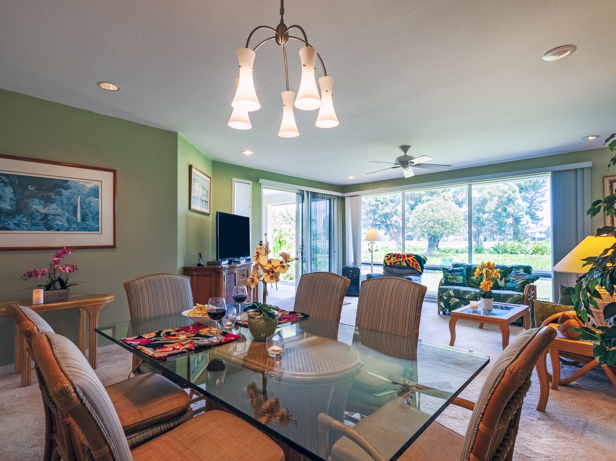 Emmalani Court condos Princeville | Emmalani Court 411 | dining 