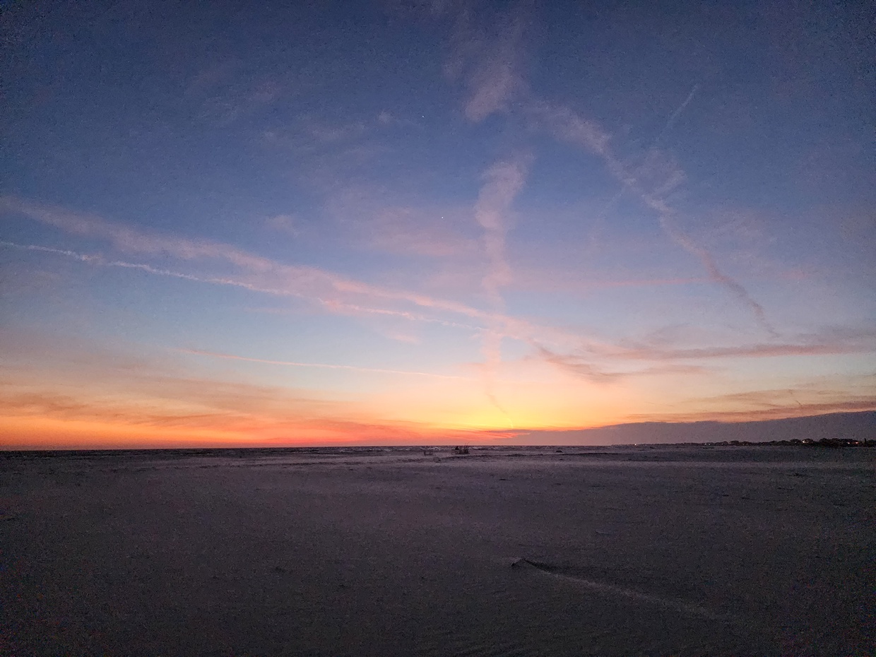 sunset on the beach