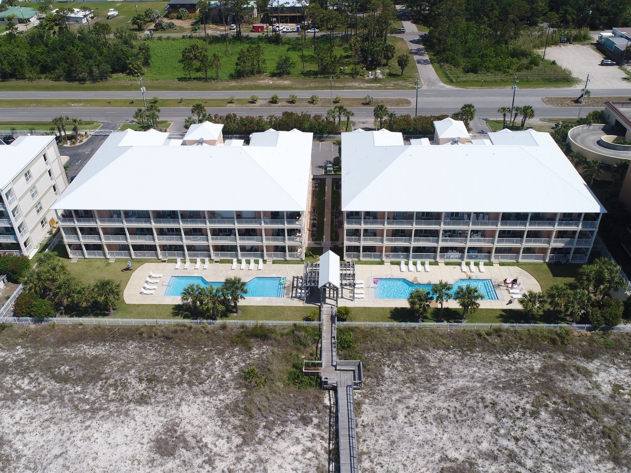 aerial view of buildings