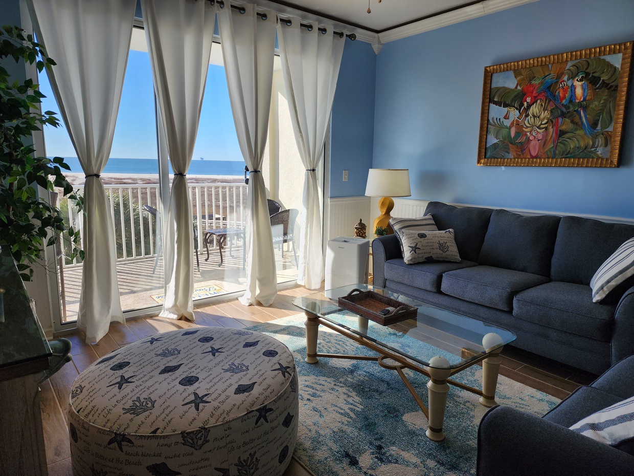 living room & balcony door
