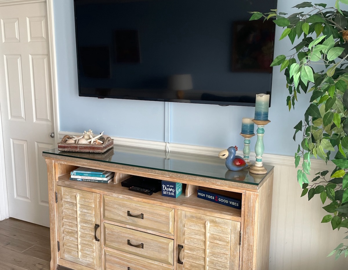 65" TV in Living Room