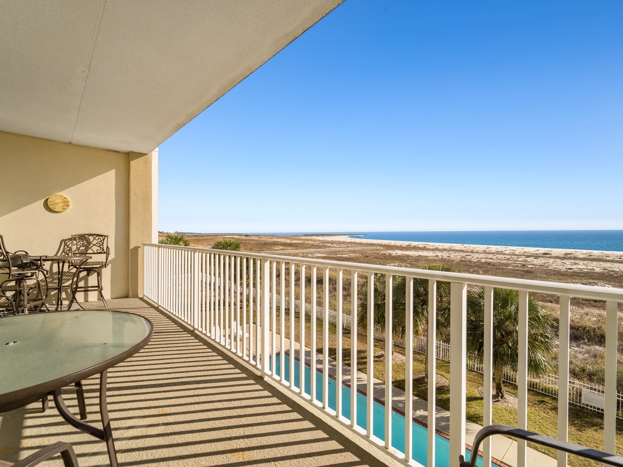 view of ocean & pool