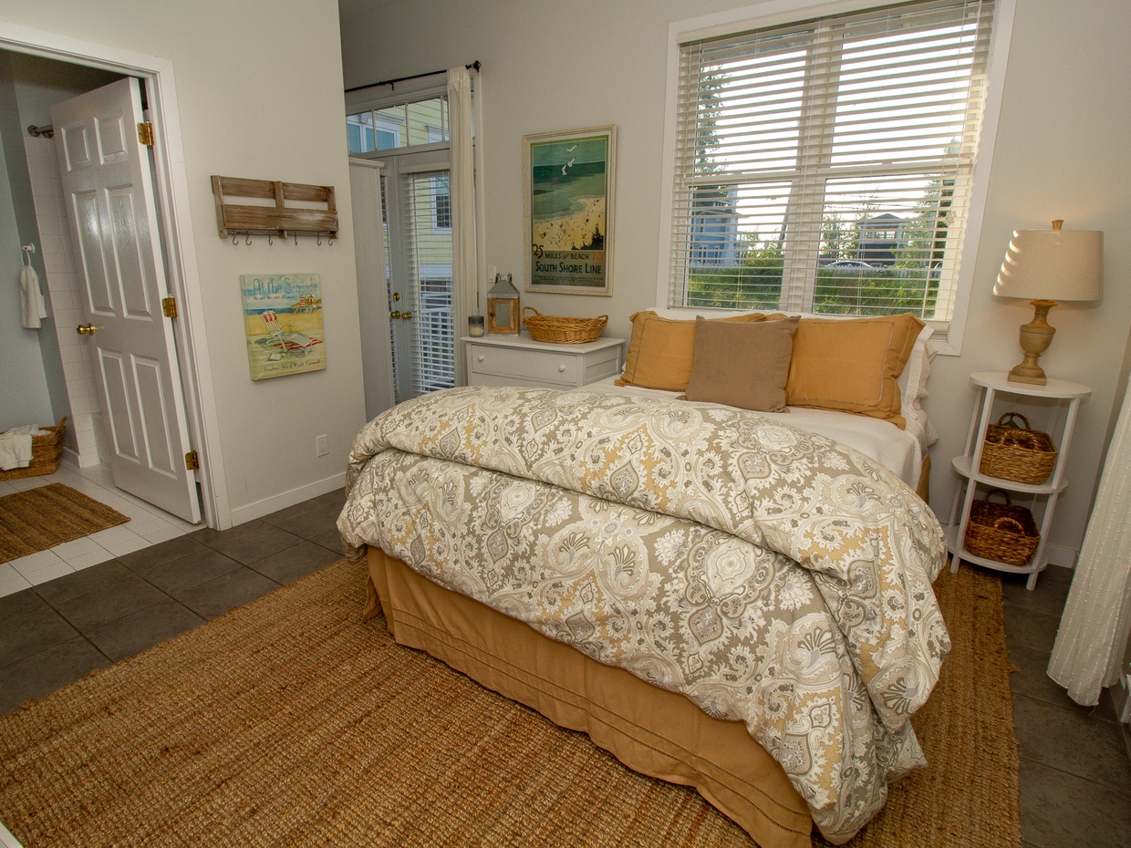 Main Level | Bedroom 1: Queen with Attached Bath