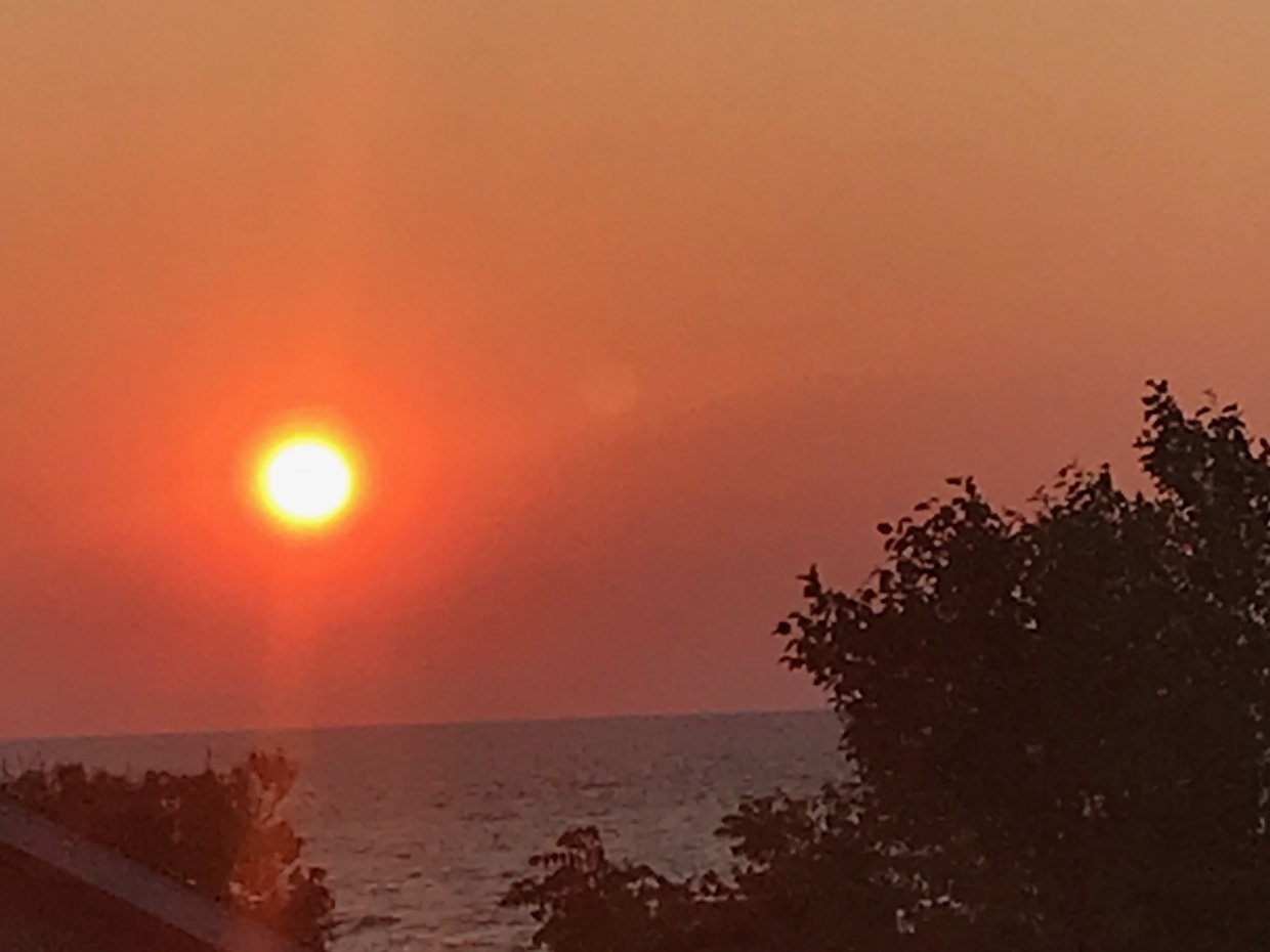 Sunset from rooftop deck