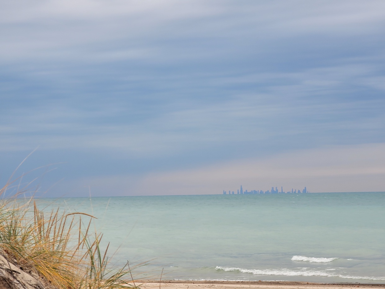 A quick 5-minute walk from the home leads to the sand of this nearly deserted stretch of Lake Michigan beach.