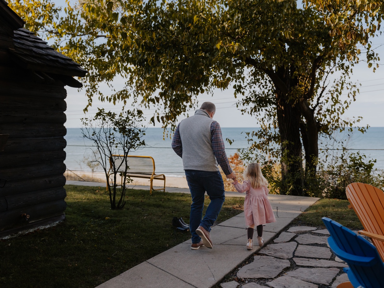 Cypress Log Cabin Lake Michigan Views