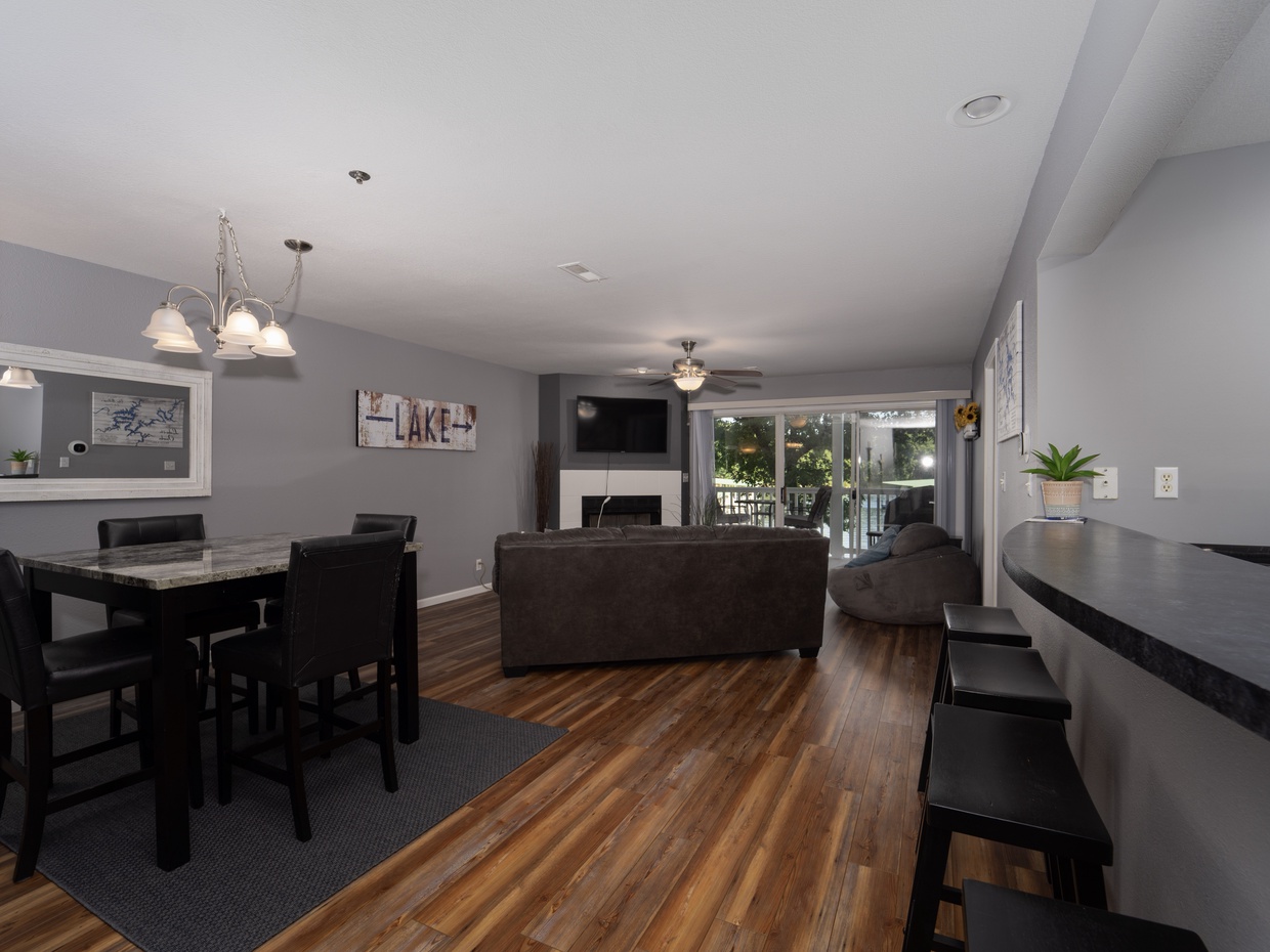 DINING TABLE AND LIVING ROOM