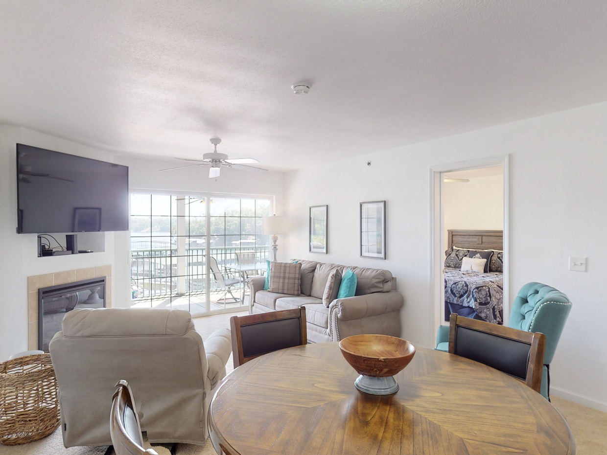 Dining table and living area