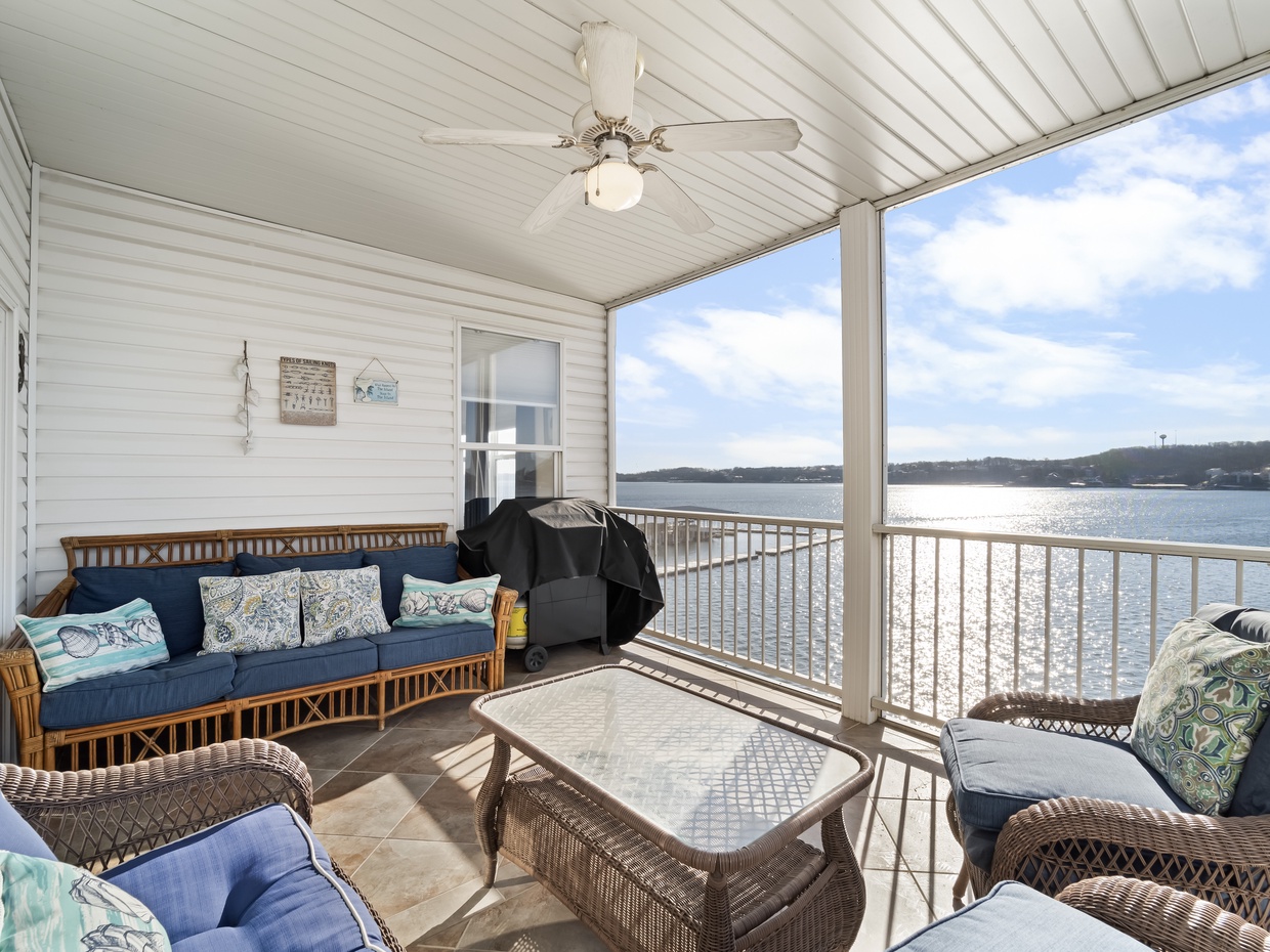 Lakeside patio