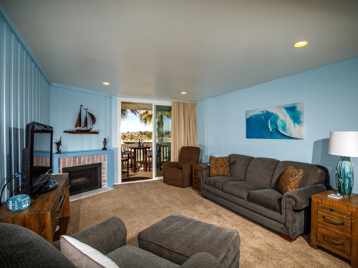 Relax in comfort and style in the recently refurbished living room.