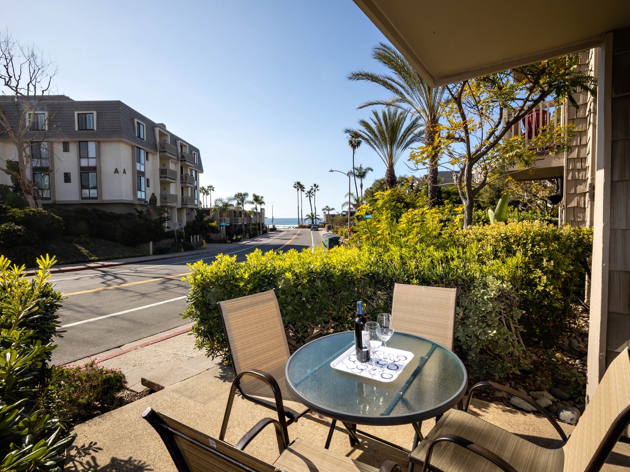 The ocean view patio is great place to sit and relax.