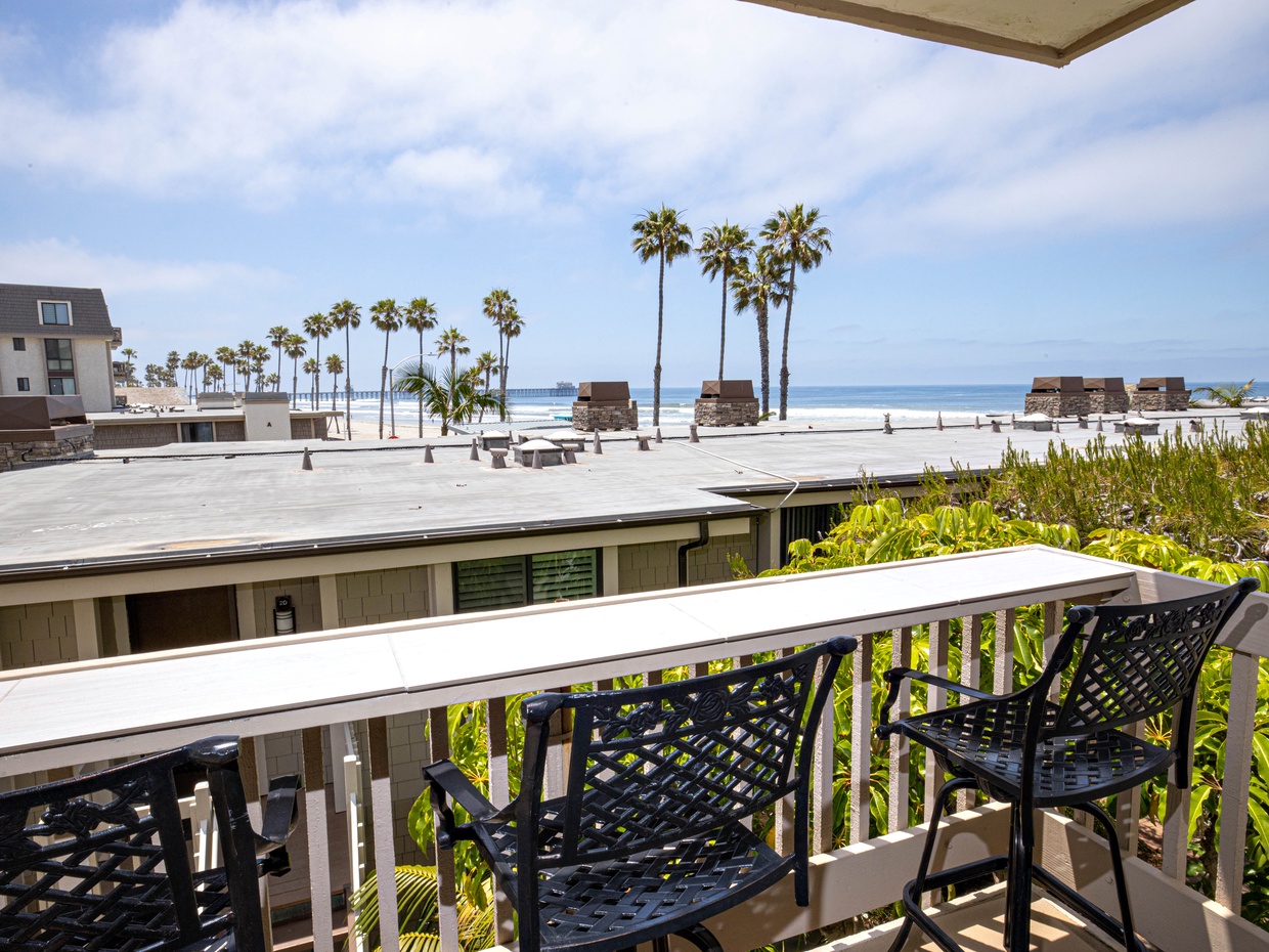Gaze at the shoreline and sailboats as you relax on your private and peaceful balcony.