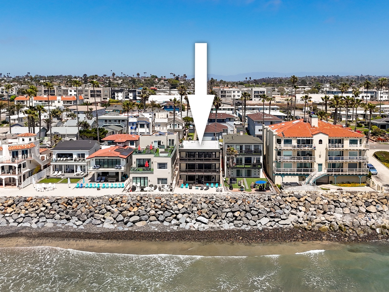 View of condo from ocean