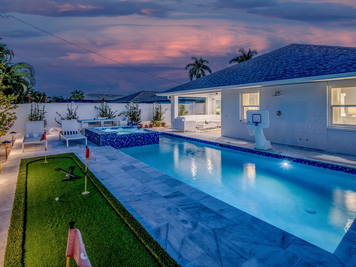 Pool Area + Putting Green