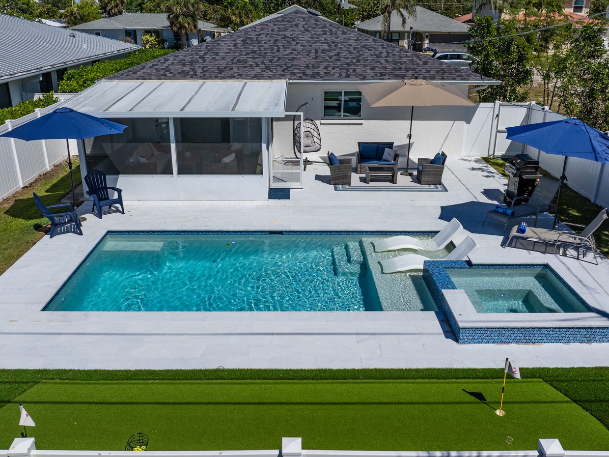Pool Area + Putting Green