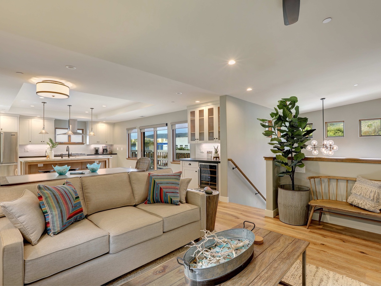 Weclome to A WAVE FROM IT ALL. Large open space living areas welcomes you. 