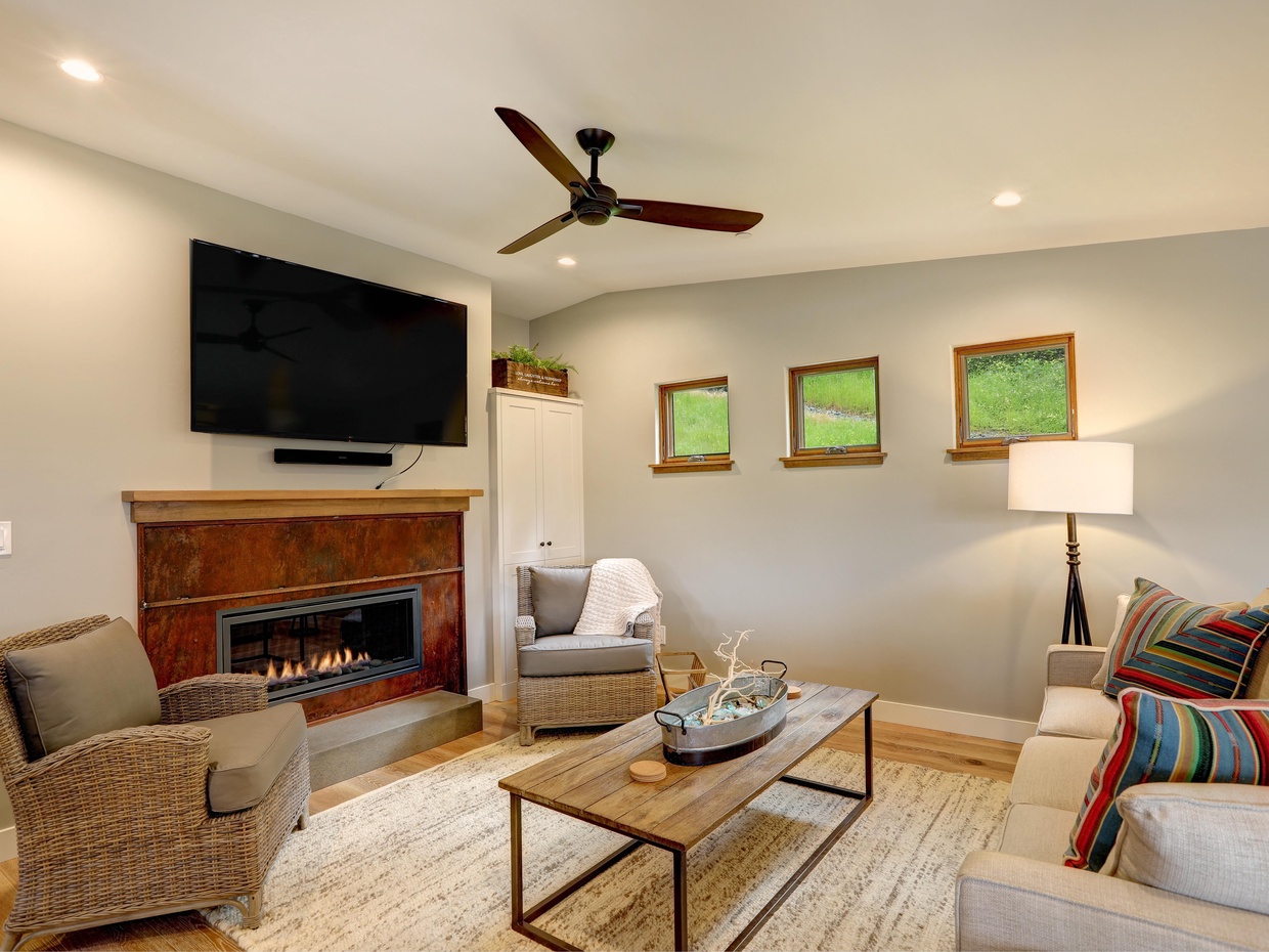 Open space living, dining and kitchen. Located on second floor.