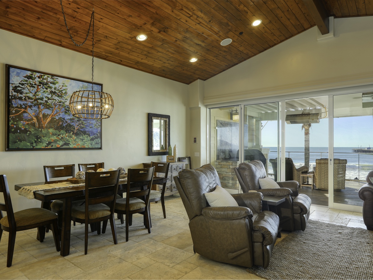 Settle in. There are ocean views to enjoy from almost every seat in the house.