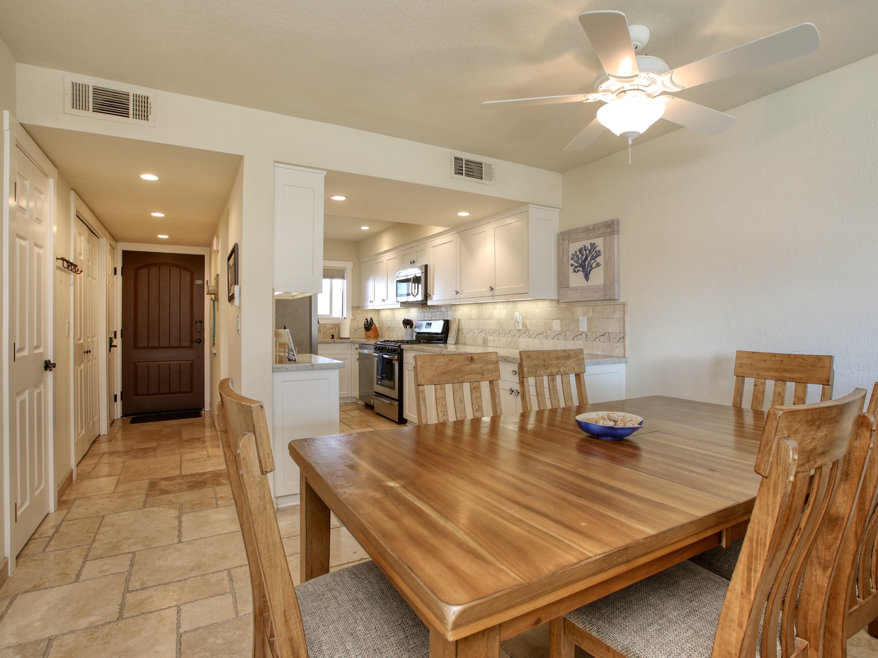 The inviting dining area provides a great space for meals with family and friends.