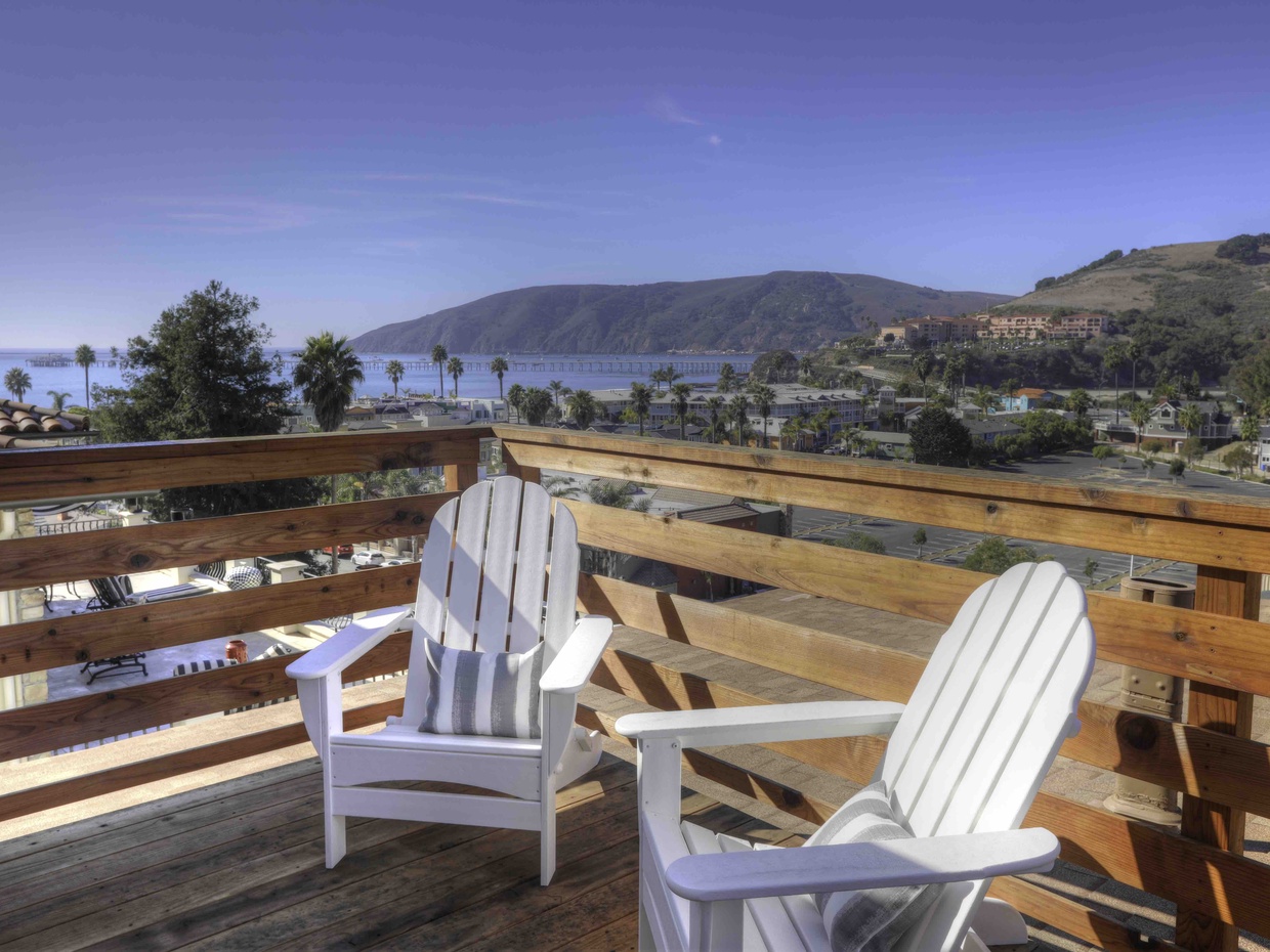 Big Avila Beach views from the deck. Entry to the deck is from the living room or master bedroom.