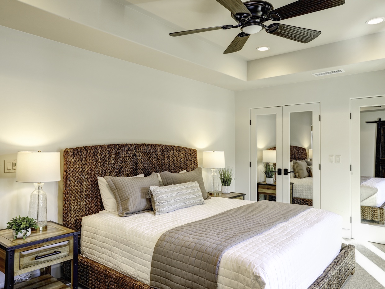 Relaxation is guaranteed in this master suite with king bed.