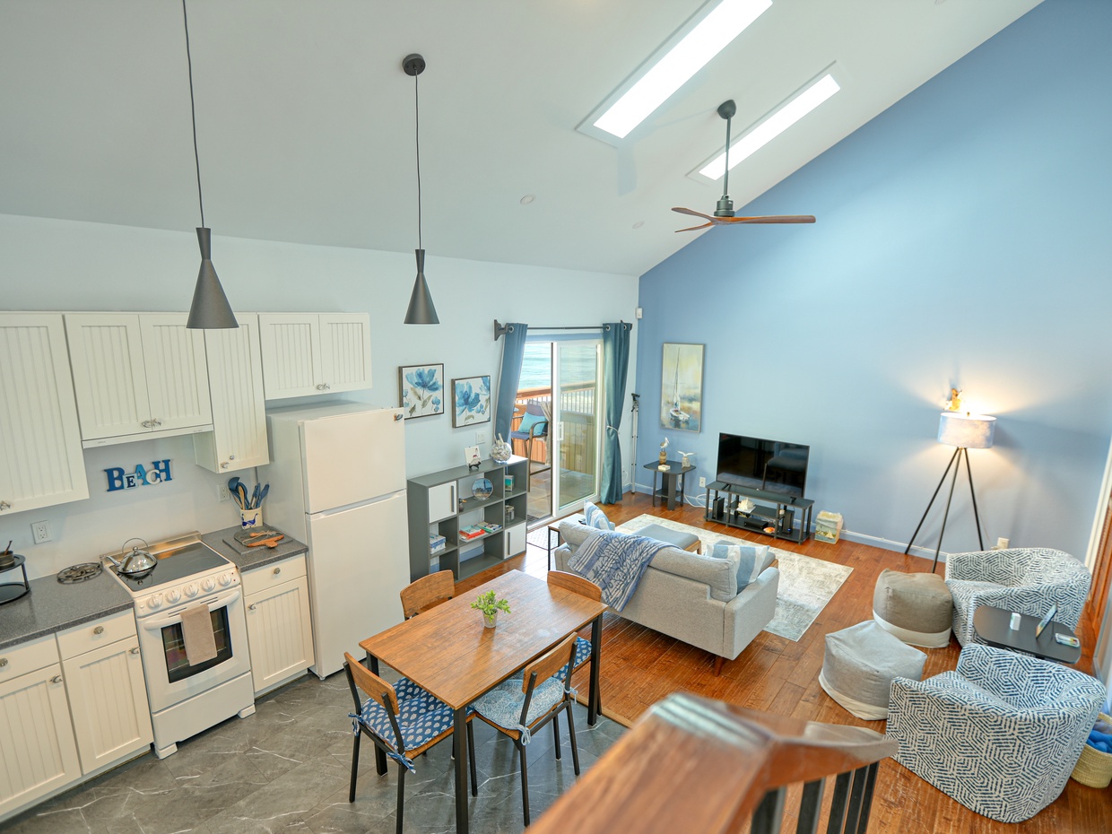 Enjoy a bird's-eye perspective that shows an inviting open living space below.